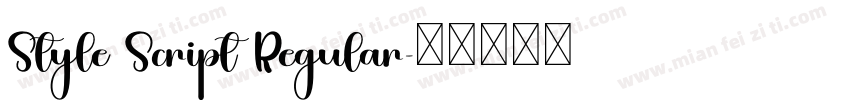 Style Script Regular字体转换